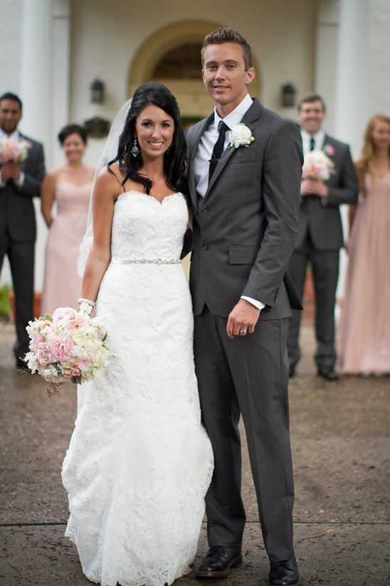 Classic Pink And Gray Fort George Island Wedding