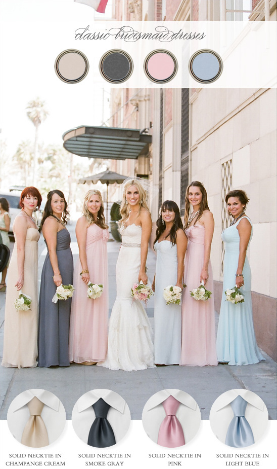 Smoke Blue Bridesmaid Dresses