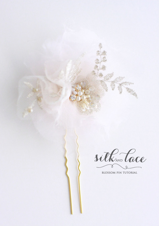 DIY Wedding Accessories | Silk And Lace Blossom Pin Tutorial