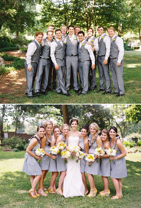 Gray and Yellow Garden Wedding