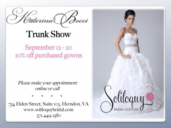 Katerina Bocci Trunk Show Sep 12-20