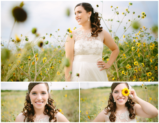 Sunflower Bridal Portraits | The Bird & The Bear