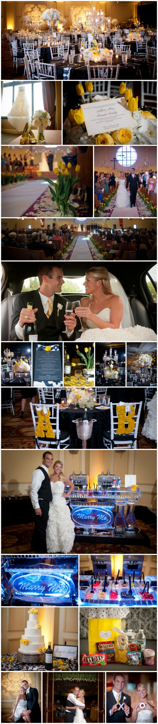 Alli + Brandon's Yellow Real Wedding with FroYo ice bar by Your Very Own Fairy Godmother in Austin, TX