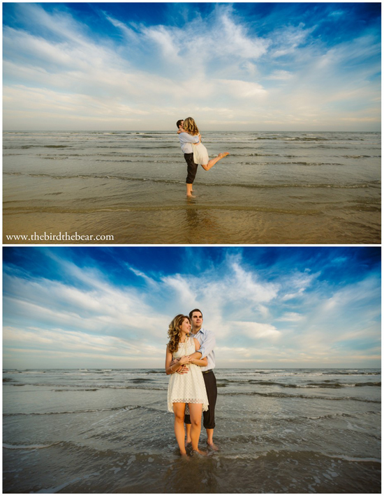 Couple enjoying a romantic moment on the beach at sunset