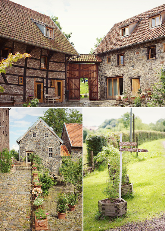 Rustic stone buildings and gardens perfect for a countryside wedding
