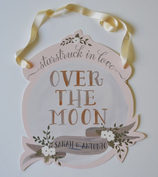 Over the Moon and Starstruck in Love Wedding Signs!
