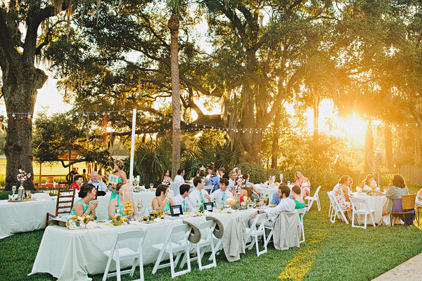 aqua-and-yellow-backyard-wedding