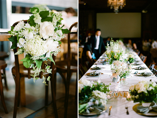 Classic White Wedding With Mint Accents