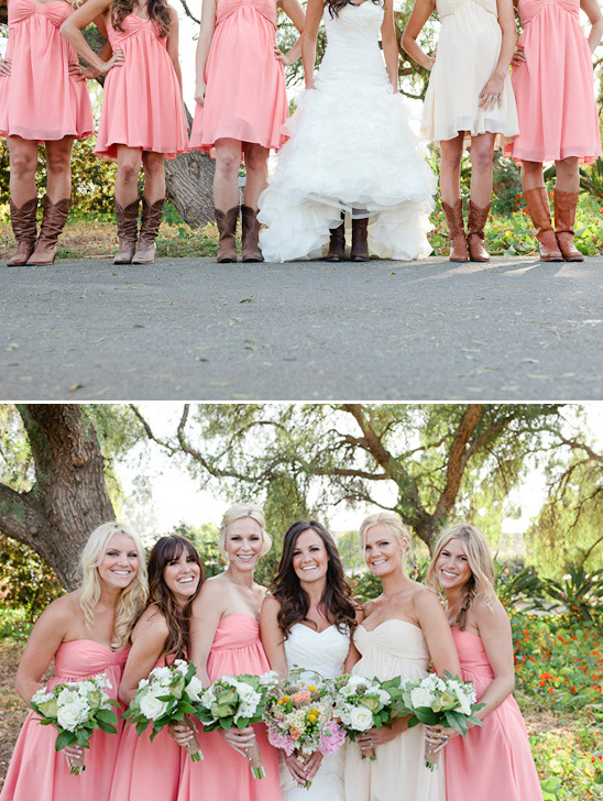 DIY Peach And Green Country Wedding