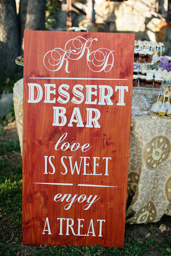 Dessert bar wooden sign Love is Sweet Enjoy A Treat
