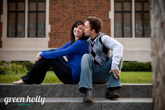 Fall Engagement Photos Downtown Birmingham Michigan