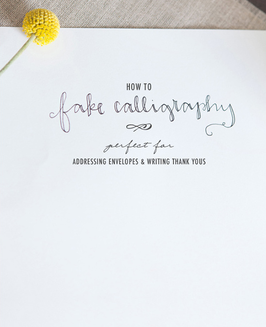 How To Fake Calligraphy