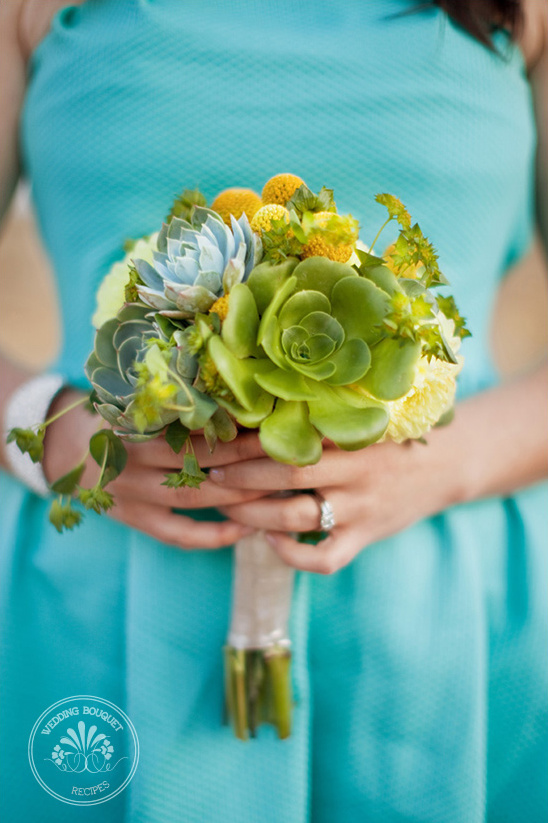 Succulent Wedding Bouquet