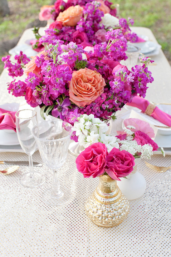 Vibrant Pink and Gold Wedding Ideas
