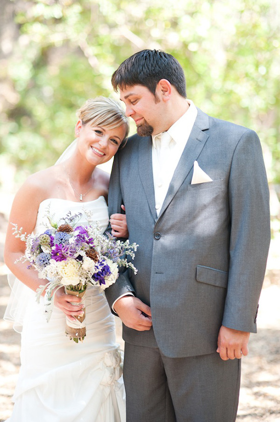 Handmade Rustic Purple And Gray Wedding