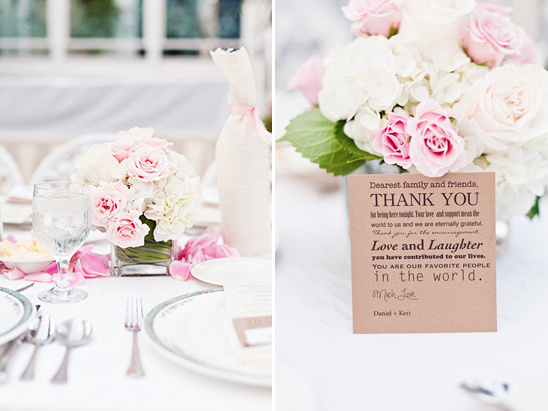 Wedding thank you cards with flowers