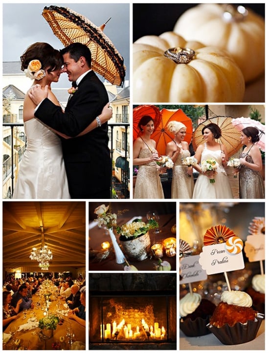 I Do Venues: Halloween Wedding Pumpkins & Parasols