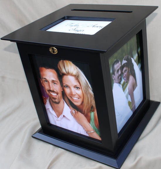 Black Picture Frame Wedding Card Box