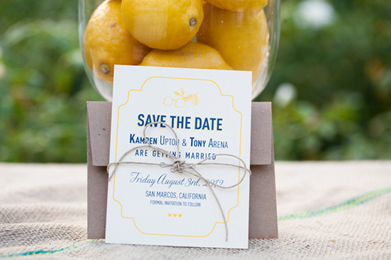 Yellow And Navy Summertime Wedding