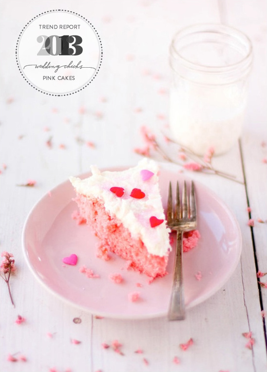 Pink cake slice with hearts, delicious dessert