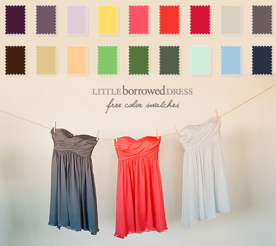 Dress color swatches for Little Borrowed Dress