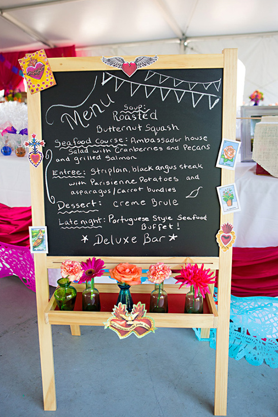 Wedding menu: roasted squash, seafood, steak, creme brulee