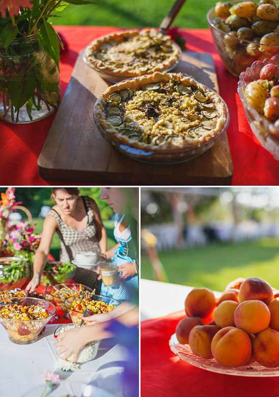 Delicious zucchini and savory tarts at party