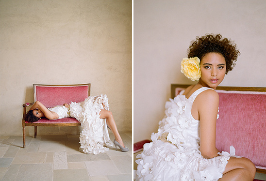 Here's an alt tag following your specifications:

Stunning bride in ruffled white gown