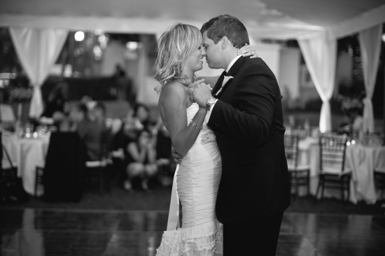 Couple dancing at wedding reception