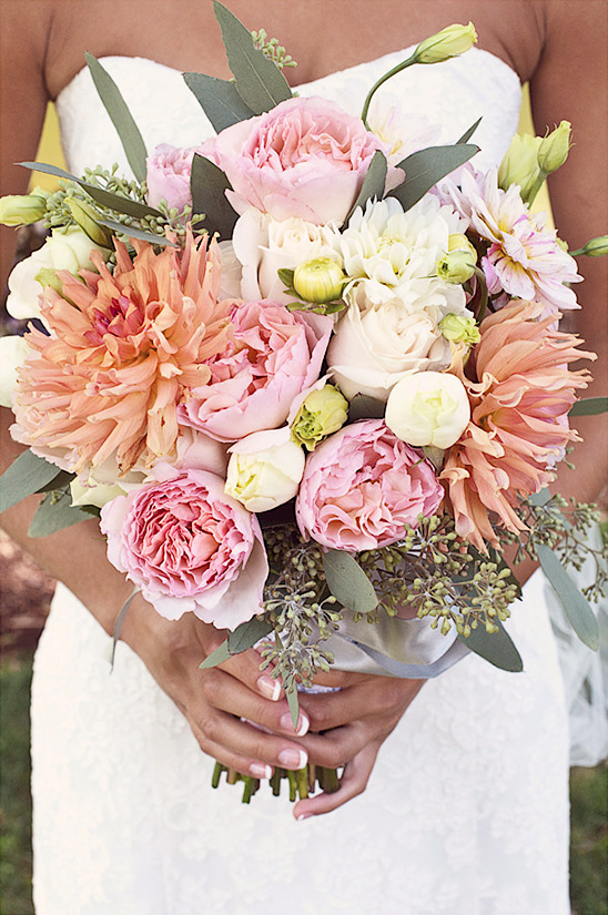 Pretty pastel wedding bouquet