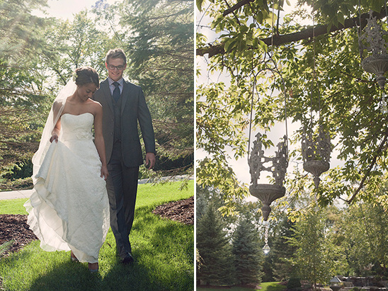 Bride and groom walking, wedding ceremony