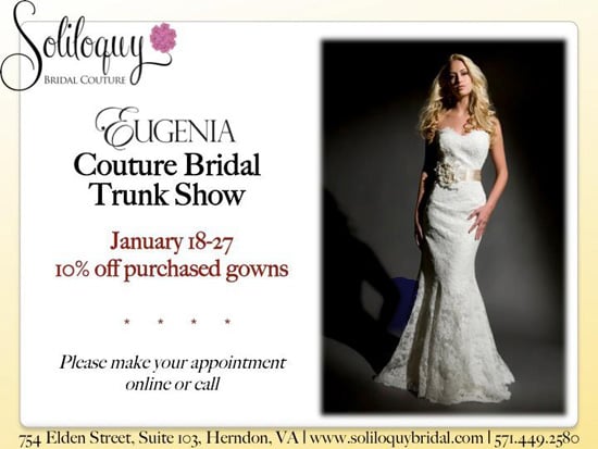 Trunk Show at Soliloquy Bridal Couture