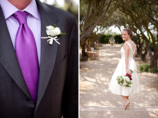 Bride and groom elegant wedding attire detail