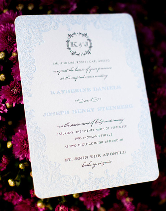 Elegant wedding invitation on floral background