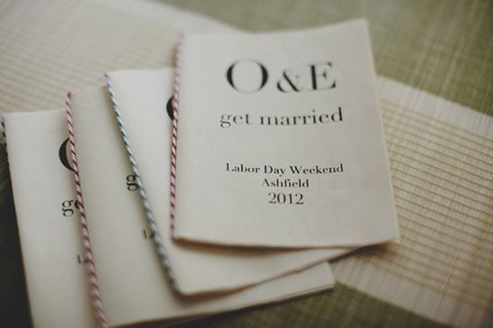 O&E wedding invitation, Labor Day weekend 2012
