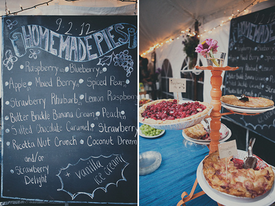 Homemade pie menu: raspberry, blueberry, apple, and more!
