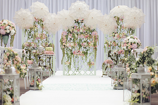 Floral wedding ceremony decor