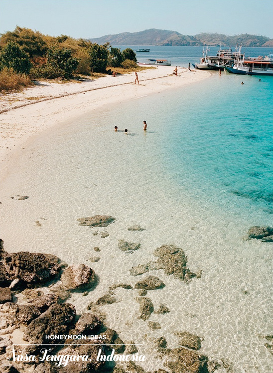 Idyllic Nusa Tenggara, Indonesia beach scene