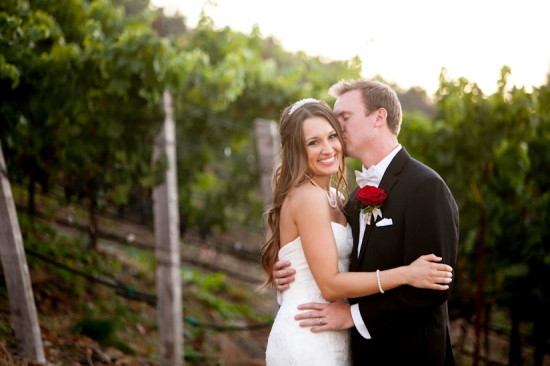 Napa Winery Wedding - Red Roses, Accents of Gold, Black and White