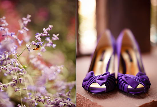 Photo of purple wedding shoes at Gateway Canyons