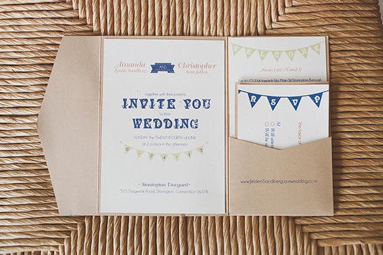 Wedding invitation suite with RSVP card and details