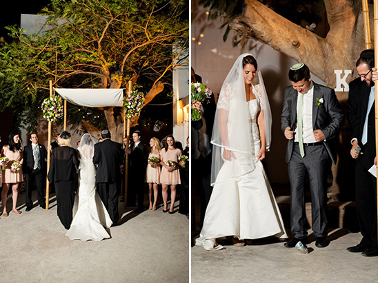 Wedding ceremony under a chuppah