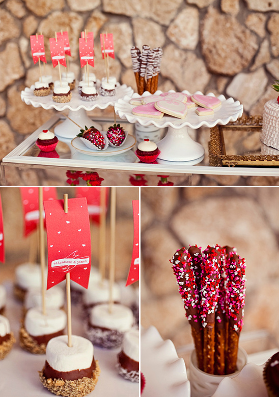 Delicious Valentine's Day dessert table