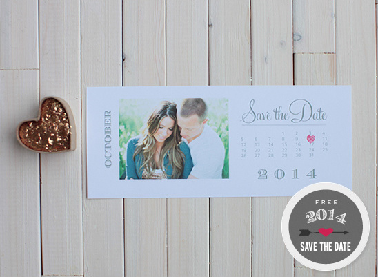 2014 Free Calendar Save The Dates