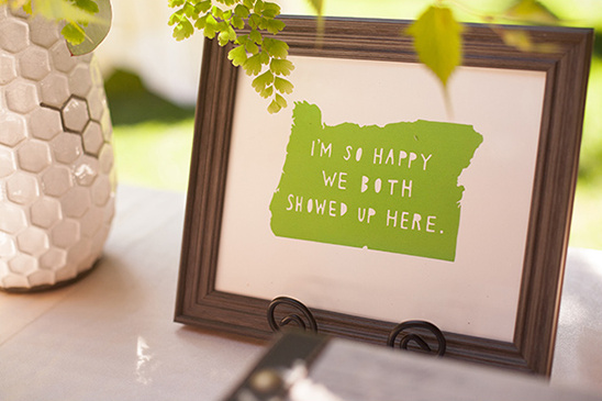 Oregon wedding sign Im so happy we both showed up