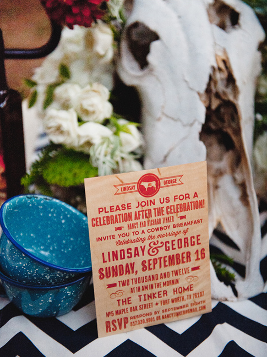Wedding invitation for Lindsay & George