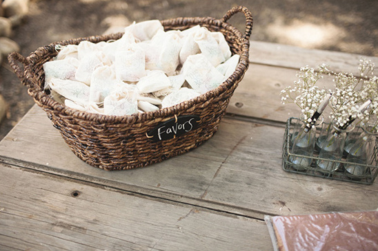 wedding favors in a basket