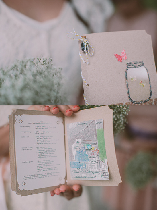 Rustic wedding invitation with map and butterfly embellishments