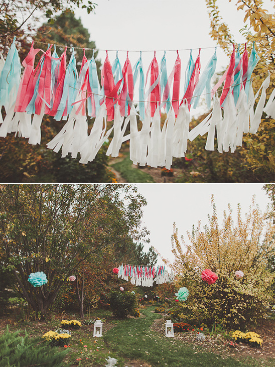 Colorful outdoor decoration for a festive garden event