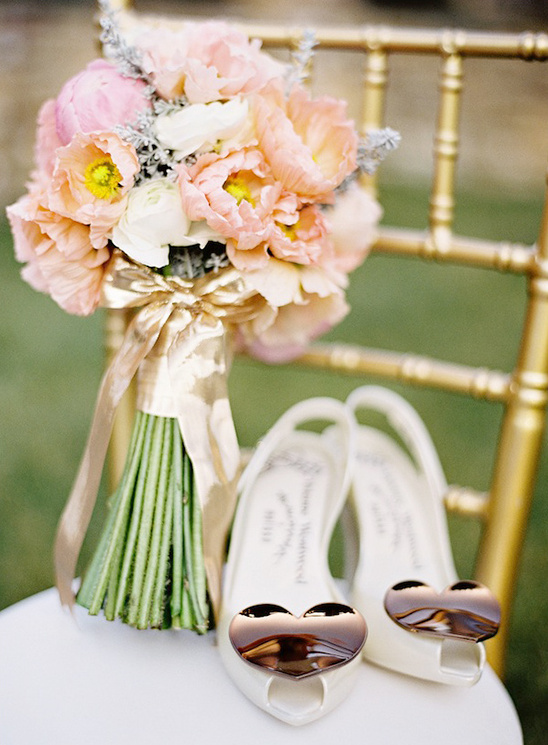 Romantic Peach Wedding Bouquet